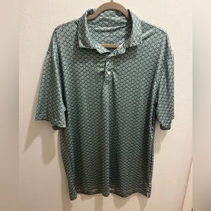 Onward Reserve Golf Polo Shirt - Oyster and Oyster Knife Print